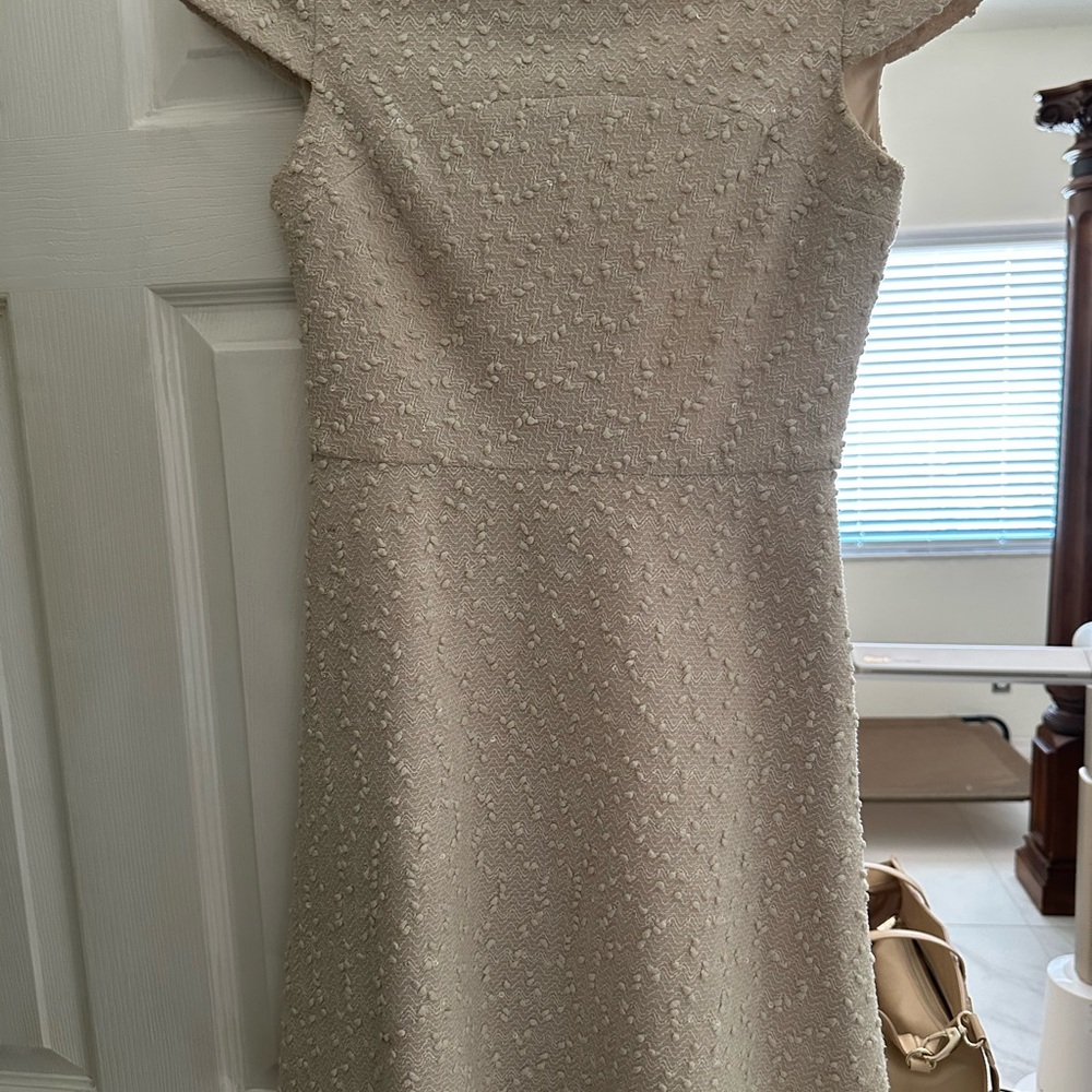 Vince Camuto Cream Textured Mini Dress